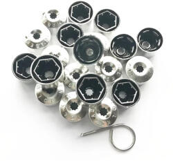 FilipShop Set 20 capace prezoane pe 17 + cheie de scos capacele, argintii (D5KY9MMBM)