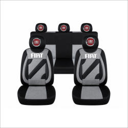 AutoHelix MSA Set Huse Scaune Universale Nero Gri Personalizate cu Fiat (NER108820.5)
