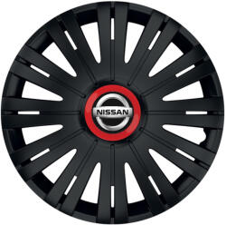 AutoHelix MSA Set 4 capace roti Negre Cu Inel Rosu Active R15 Compatibil Cu Nissan (10739)