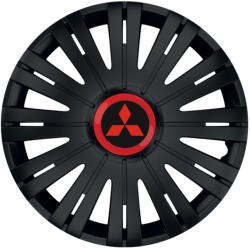 AutoHelix MSA Set 4 capace roti Negre Cu Inel Rosu Active R16 Compatibil Cu Mitsubishi (10737)