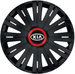 AutoHelix MSA Set 4 capace roti Negre Cu Inel Rosu Active R15 Compatibil Cu Kia (10715)