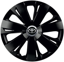 AutoHelix MSA Set 4 capace roti Negre Cu Inel Cromat Energy R16 Compatibil Cu Toyota (8971)