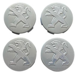 Autohelix Msa Set 4 capace jante Peugeot, 60mm pentru jante aliaj, Argintii (maf3219)