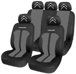 AutoHelix MSA Set Huse Scaune Universale Premium Carguard Personalizate cu Citroen - Negru/Gri (HLXgri.2)