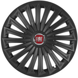 AutoHelix MSA Set 4 capace roti Joy Negru R17 pentru gama auto Fiat (5332.1)