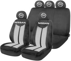 AutoHelix MSA Set Huse Scaune Universale HLX7 Compatibile cu Nissan - Negru/Gri (HLX7N)