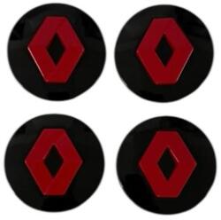 AUTOHELIX MSA Set 4 capacele roti 57 mm Renault, pentru jante aliaj, Negru Rosu (maf3888)
