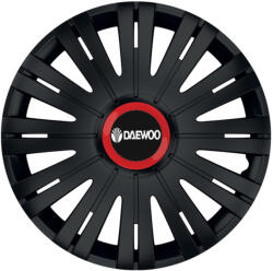 AutoHelix MSA Set 4 capace roti Negre Cu Inel Rosu Active R15 Compatibil Cu Daewoo (10700)