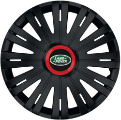 AutoHelix MSA Set 4 capace roti Negre Cu Inel Rosu Active R16 Compatibil Cu Land Rover (10719)