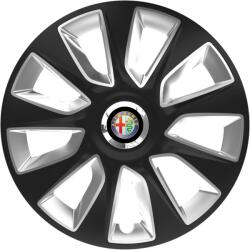 Autohelix MSA Set 4 Capace Roti 16 inchi (R16) Stratos Gri-Negru, Compatibile Cu Alfa Romeo (STRGN30)