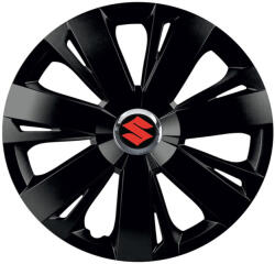 AutoHelix MSA Set 4 capace roti Negre Cu Inel Cromat Energy R15 Compatibil Cu Suzuki (8967)