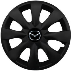 Autohelix Msa Set 4 capace roti potrivite jantelor de 15 inchi (R15) compatibile MAZDA, Model - 316 Black Edition (316MazdaBlack)