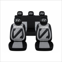 AutoHelix MSA Set Huse Scaune Universale Nero Gri Personalizate cu Hyundai (NER108820.7)