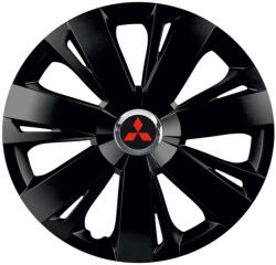AutoHelix MSA Set 4 capace roti Negre Cu Inel Cromat Energy R16 Compatibil Cu Mitsubishi (8935)