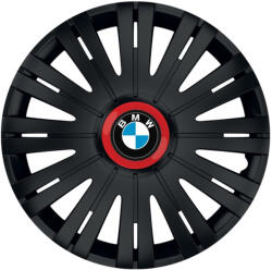 AutoHelix MSA Set 4 capace roti Negre Cu Inel Rosu Active R15 Compatibil Cu BMW (10688)