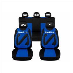 AutoHelix MSA Set Huse Scaune Universale Nero Albastru Personalizate cu Dacia Nou (NER108818.3)