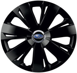 AutoHelix MSA Set 4 capace roti Negre Cu Inel Cromat Energy R16 Compatibil Cu Subaru (8965)