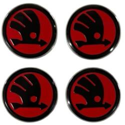 Autohelix Msa Set 4 capacele roti 60mm, pentru jante aliaj Skoda Rosu (maf3895)