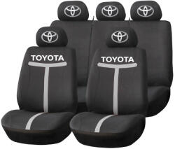 AutoHelix MSA Set Huse Scaune Universale HLX1 Compatibile cu Toyota - Negru/Gri (TGRI19)