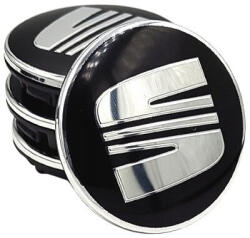 Autohelix Msa Set 4 capace jante aliaj SEAT 55 mm, negru argintiu (BPZH0397)