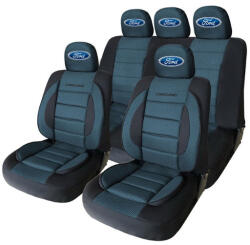AutoHelix MSA Set Huse Scaune Universale Premium Carguard Personalizate cu Ford - Negru/Albastru (HLXblue.5)