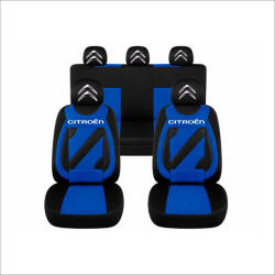 AutoHelix MSA Set Huse Scaune Universale Nero Albastru Personalizate cu Citroen (NER108818.1)