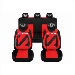 AutoHelix MSA Set Huse Scaune Universale Nero Rosu Personalizate cu Hyundai (NER108819.6)