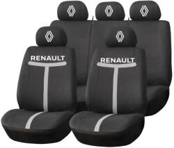 AutoHelix MSA Set Huse Scaune Universale HLX1 Compatibile cu Renault Nou - Negru/Gri (TGRI14)