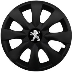 Autohelix Msa Set 4 capace roti potrivite jantelor de 15 inchi (R15) compatibile PEUGEOUT, Model - 316 Black Edition (316PeugeoutBlack)