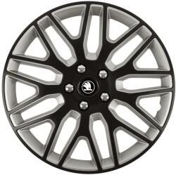 Autohelix MSA Set 4 Capace Roti 15 inchi (R15) Dakar Negru-Gri, Compatibile Cu Skoda Nou (DKNG67)