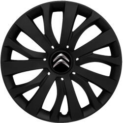 Autohelix Msa Set 4 capace roti 16 inch (R16) compatibile CITROEN, Model - 432 Black Edition (432CitroenBlack)