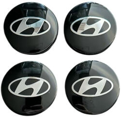 Autohelix Msa Set 4 capace roti 58mm exterior, 56mm interior Hyundai negre compatibil/inlocuitor janta aliaj (EnzomStore-k0206-250522-030)