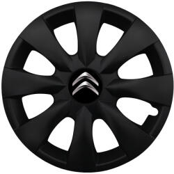 Autohelix Msa Set 4 capace roti potrivite jantelor de 15 inchi (R15) compatibile CITROEN, Model - 316 Black Edition (316CitroenBlack)