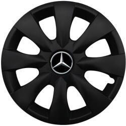 Autohelix Msa Set 4 capace roti potrivite jantelor de 15 inchi (R15) compatibile MERCEDES, Model - 316 Black Edition (316MercedesBlack)