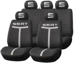 AutoHelix MSA Set Huse Scaune Universale HLX1 Compatibile cu Seat - Negru/Gri (TGRI15)