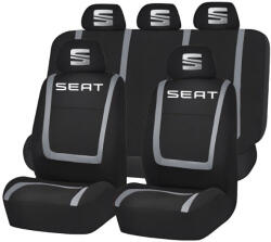 AutoHelix MSA Set Huse Scaune Universale Compatibile cu Seat - Negru/Gri (Seat1.7)