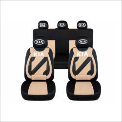 AutoHelix MSA Set Huse Scaune Universale Nero Bej Personalizate cu Kia (NER108816.7)