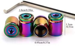 AutoHelix MSA Set capacele valva auto, cilindrice, universale, anti furt, multicolor (AX_CV-002-MULTI-70)