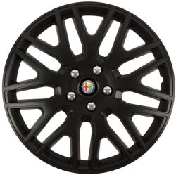 Autohelix MSA Set 4 Capace Roti 15 inchi (R15) Dakar Negru, Compatibile Cu Alfa Romeo (DKN1)