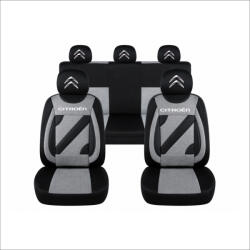 AutoHelix MSA Set Huse Scaune Universale Nero Gri Personalizate cu Citroen (NER108820.2)