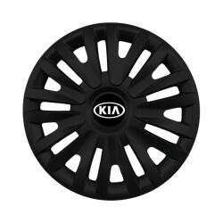 AutoSSF Set 4 capace roti 14 inchi (R14) compatibile KIA, Model 217 Black (217KiaBlack)
