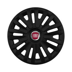 AutoSSF Set 4 capace roti 14 inchi (R14) compatibile FIAT, Model 217 Black (217FiatBlack)