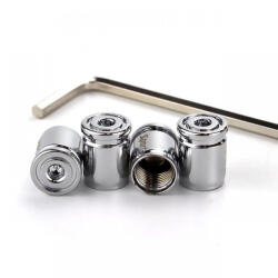 AutoHelix MSA Set capacele valva auto, cilindrice, universale, anti furt, argintii (AX_CV-002-ARGINTI-68)