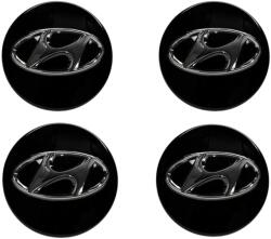 AutoHelix MSA Set 4 capace jante aliaj Hyundai, culoare negru, 60mm (PRB83-1)