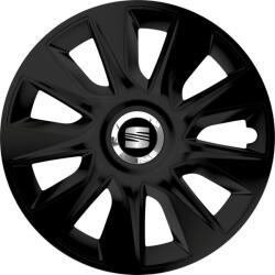 Autohelix MSA Set 4 Capace Roti 16 inchi (R16) Stratos Negru, Compatibile Cu Seat (STRN51)