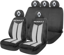 AutoHelix MSA Set Huse Scaune Universale HLX7 Compatibile cu Renault - Negru/Gri (HLX7R)