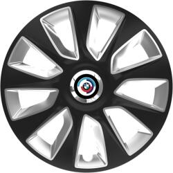Autohelix MSA Set 4 Capace Roti 16 inchi (R16) Stratos Gri-Negru, Compatibile Cu BMW Npu (STRGN33)