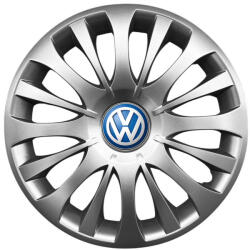 Autohelix Msa Set 4 Capace Roti 15 inchi (R15) Compatibile Cu Volkswagen model - 329, Sigla Albastra (329VwAlbastru)