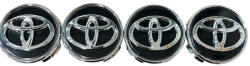 Autohelix Msa Set 4 capace Jante Aliaj TOYOTA 62mm NEGRU+ARGINTIU (IRO146)