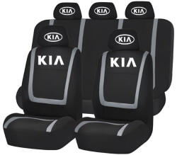 AutoHelix MSA Set Huse Scaune Universale Compatibile cu Kia - Negru/Gri (Kia1.2)